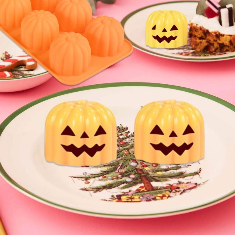 Mtruil 1 Pcs Silicone Chocolate Molds Fall Thanksgiving Halloween Christmas Autumn Pumpkin Candy Chocolate Mold Silicone Molds for Candy Jelly Wax Melt Ice Cubes Cake Decorations - Image 4